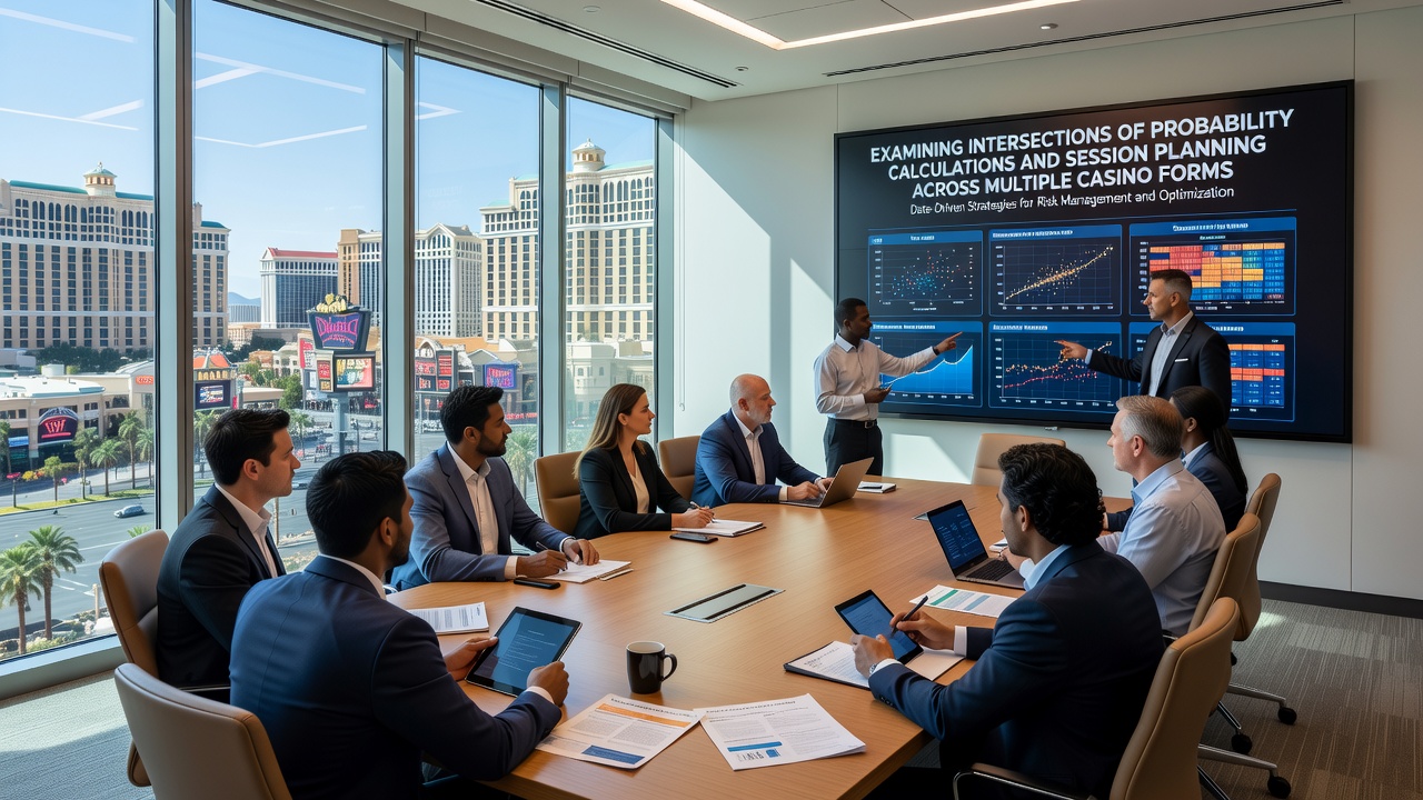 Detailed probability distribution graphs used in casino session planning across slots, tables, and online formats