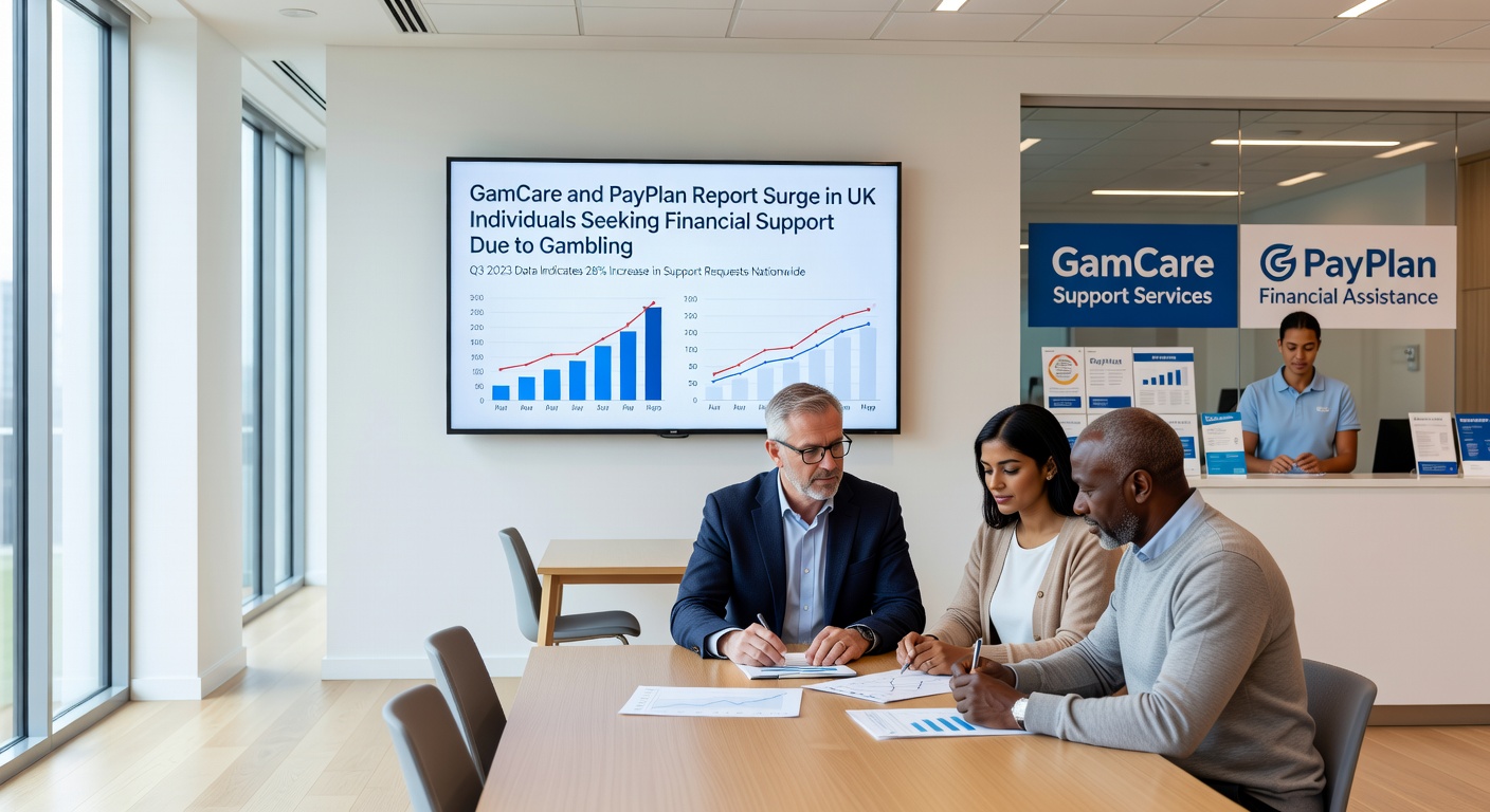 Infographic detailing UK gambling sectors, with emphasis on remote GGY growth and stable participation rates