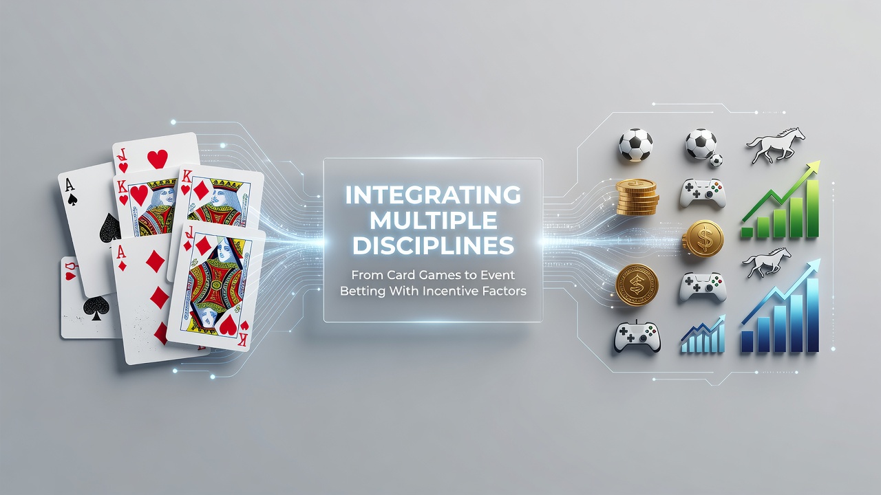 Diagram of incentive structures linking card game play to event betting activities