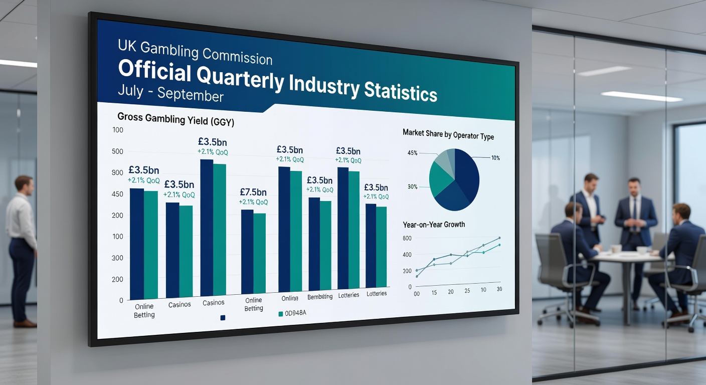 Infographic detailing UK betting shop distribution and remote vs land-based GGY percentages for Q2 2025