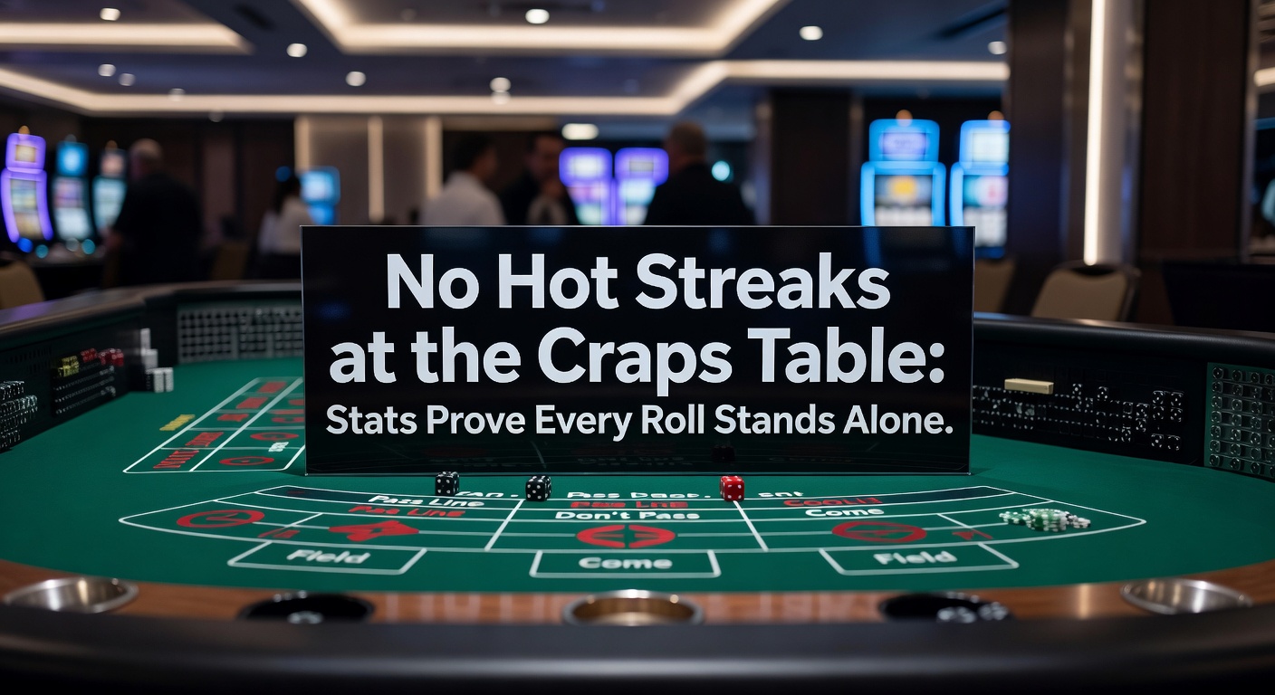 Graph charting craps roll sequences over 10,000 trials, flat line showing no streak correlation