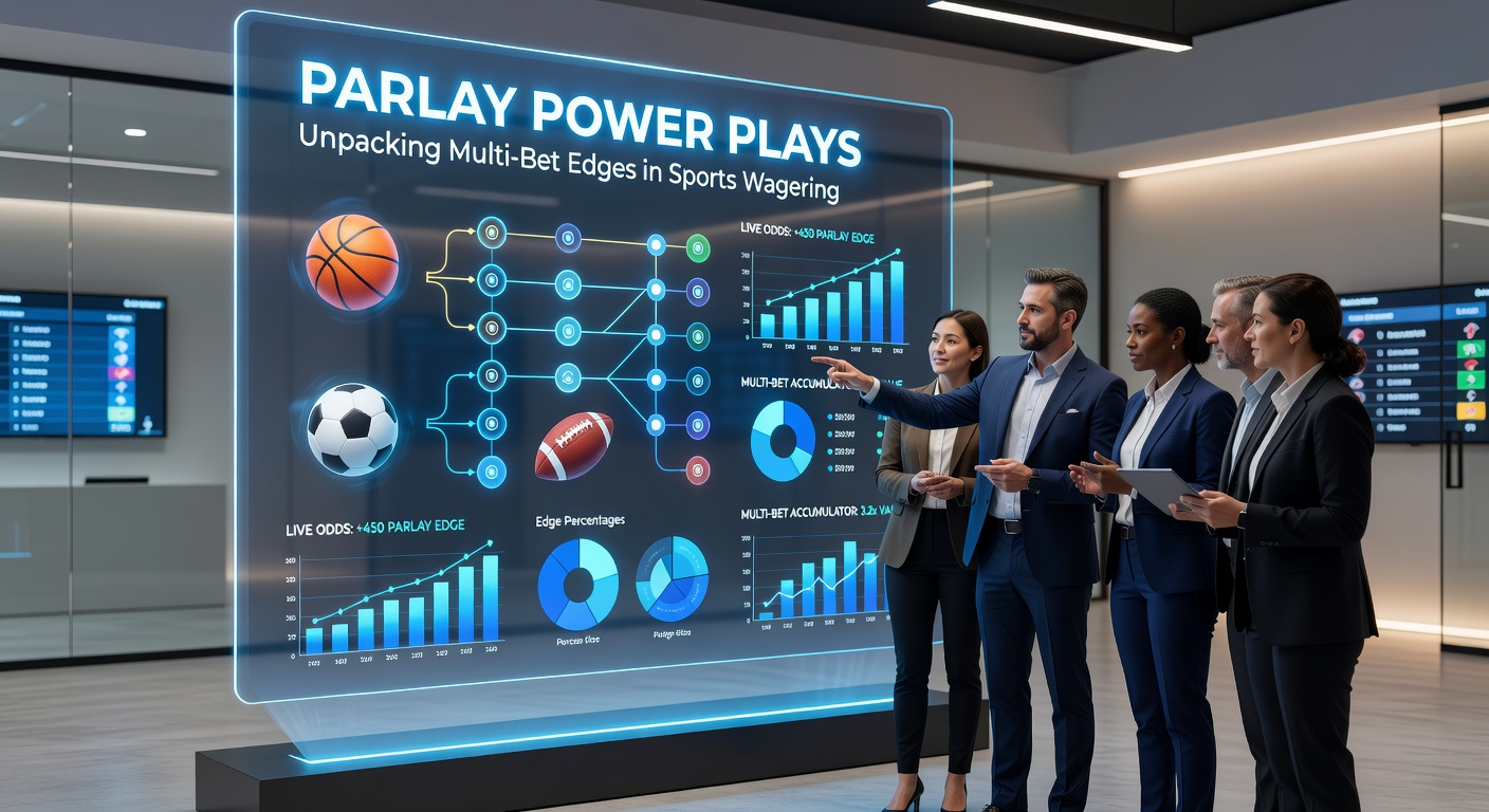 Close-up of a parlay slip with multiple NFL game selections highlighted on a betting app